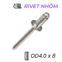 Rivet Nhôm OD4.0x8mm (995-1000 Cái)