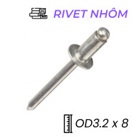 Rivet Nhôm OD3.2x8mm (995-1000 Cái)