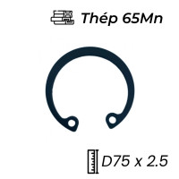 Phe Gài Lỗ Thép 65Mn DIN472 D75x2.5