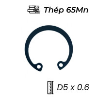 Phe Gài Trục Thép 65Mn DIN471 D5x0.6