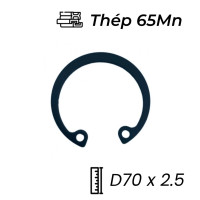Phe Gài Lỗ Thép 65Mn DIN472 D70x2.5