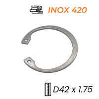 Phe Gài Lỗ Inox 420 DIN472 D42x1.75