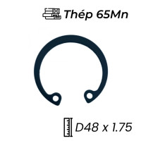 Phe Gài Lỗ Thép 65Mn DIN472 D48x1.75