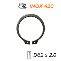 Phe Gài Trục Inox 420 DIN471 D62x2.0