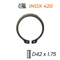 Phe Gài Trục Inox 420 DIN471 D42x1.75