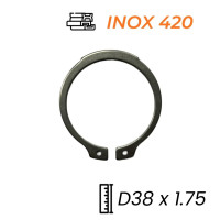 Phe Gài Trục Inox 420 DIN471 D38x1.75