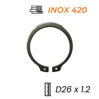 Phe Gài Trục Inox 420 DIN471 D26x1.2