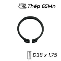 Phe Gài Trục Thép 65Mn DIN471 D38x1.75