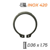 Phe Gài Trục Inox 420 DIN471 D36x1.75