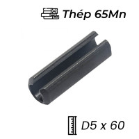 Chốt Ống DIN1481 Thép 65Mn Đen D5x60mm