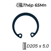 Phe Gài Lỗ Thép 65Mn DIN472 D205x5.0