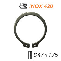 Phe Gài Trục Inox 420 DIN471 D47x1.75