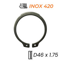 Phe Gài Trục Inox 420 DIN471 D46x1.75