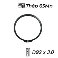 Phe Gài Trục Thép 65Mn DIN471 D92x3.0