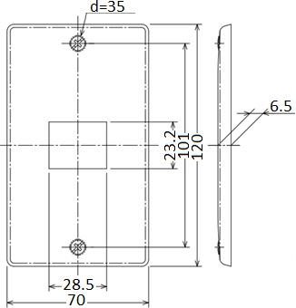 Mặt 1 Kim Loại Panasonic Màu Bạc_drawing