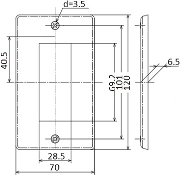 Mặt 3 Kim Loại Panasonic Màu Bạc_drawing