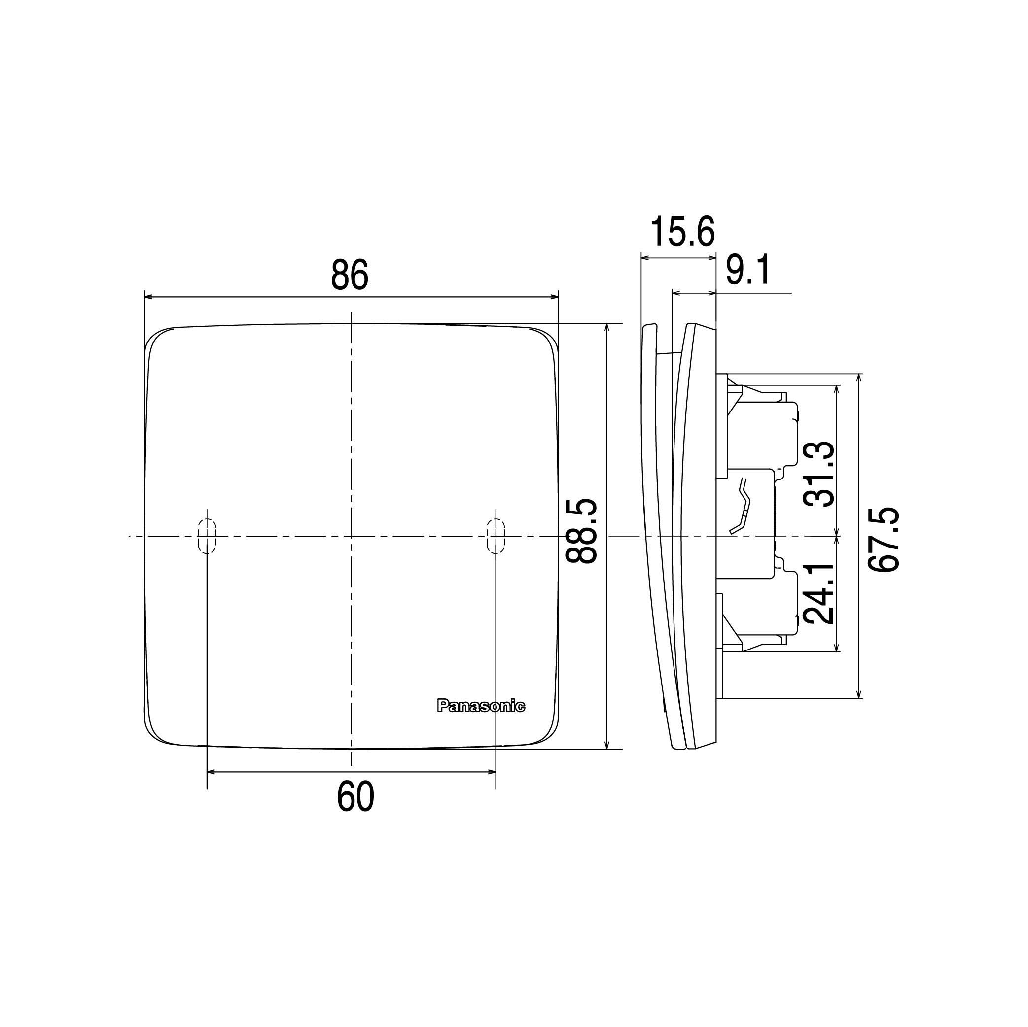 Công Tắc Panasonic WMT594MYH-VN Minerva Đảo Chiều_drawing