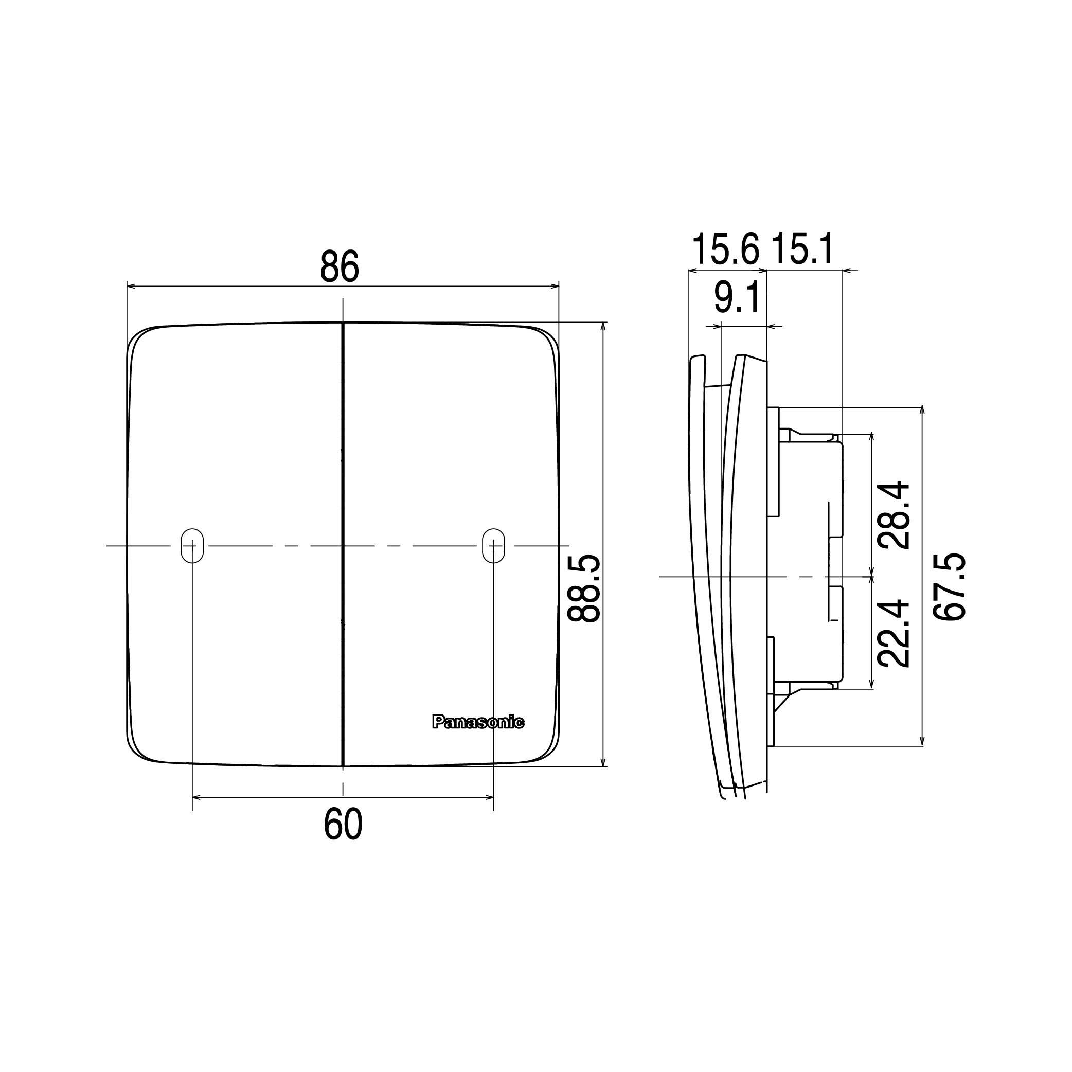 Công Tắc Panasonic WMT503MYH-VN Minerva 1 Chiều_drawing