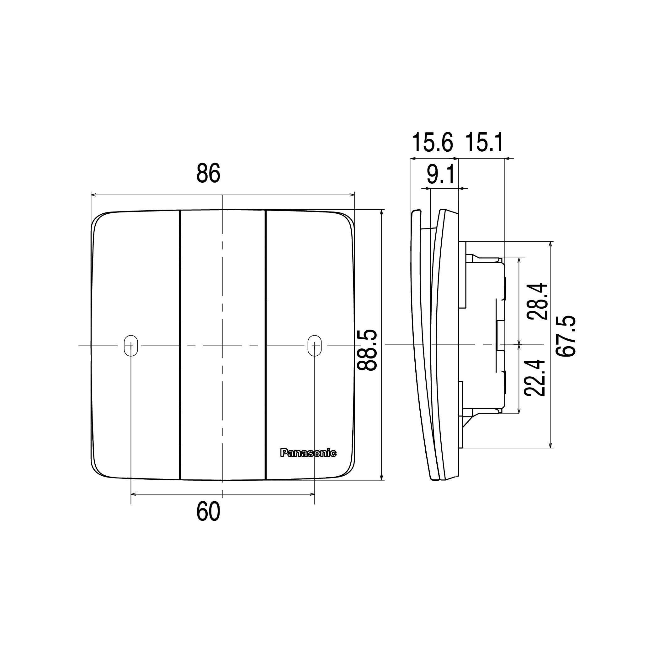 Công Tắc Panasonic WMT505MYH-VN Minerva 1 Chiều_drawing