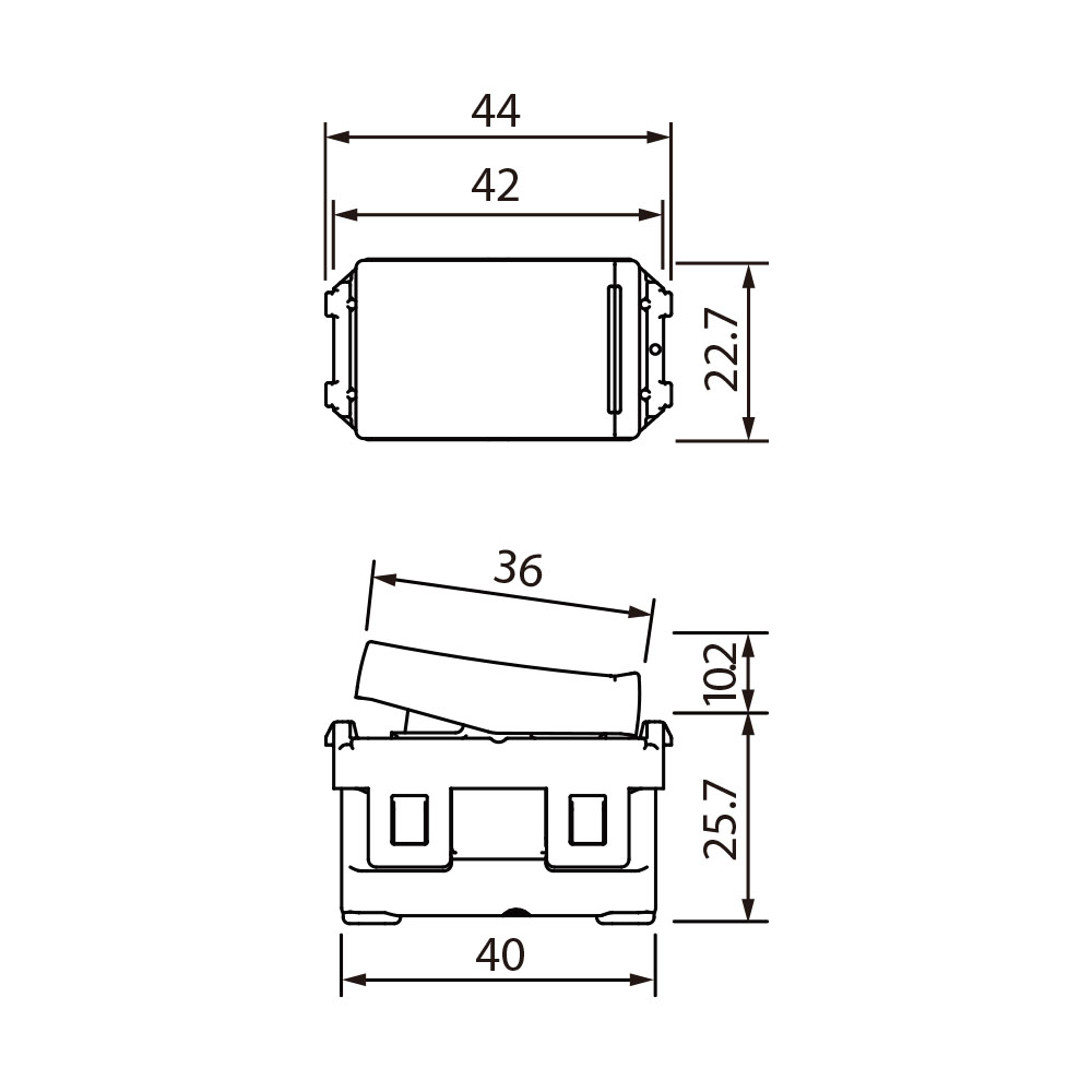 Công Tắc Panasonic WEVH5151-7MYZ Dòng Halumie 1 Chiều_drawing