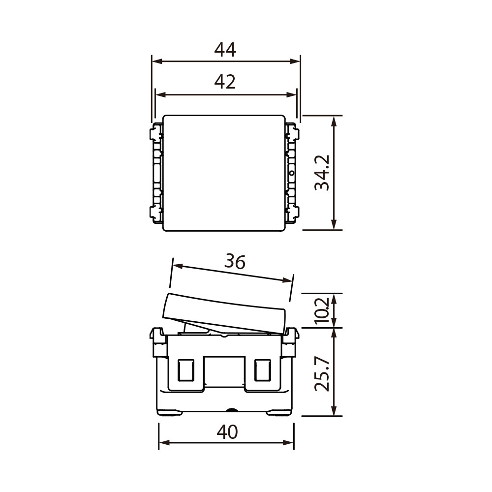 Công Tắc Panasonic WEVH5522-7MYH Dòng Halumie 2 Chiều_drawing