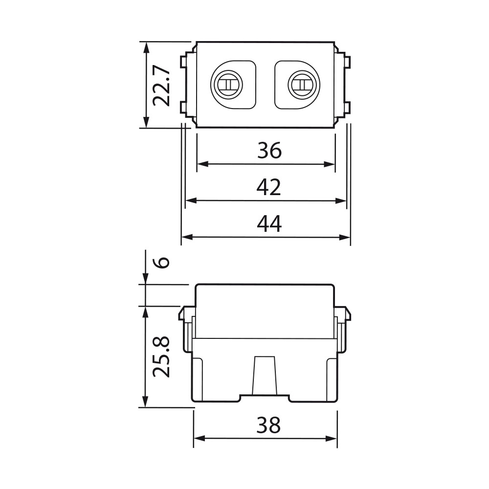 Ổ Cắm Đơn Panasonic WEG1090SW Dòng Wide Phích Cắm Tròn_drawing