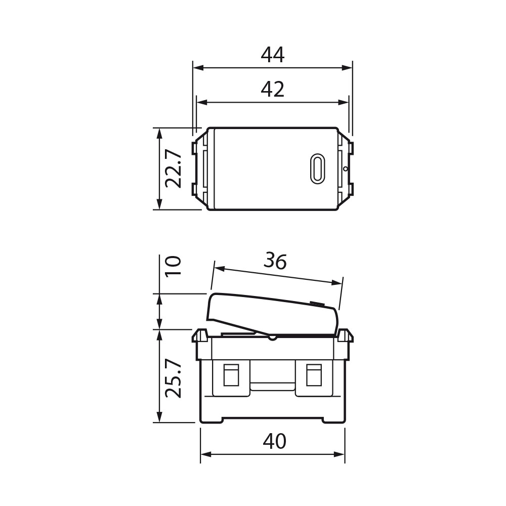 Công Tắc Panasonic WEG5151-51SWK Dòng Wide 1 Chiều_drawing