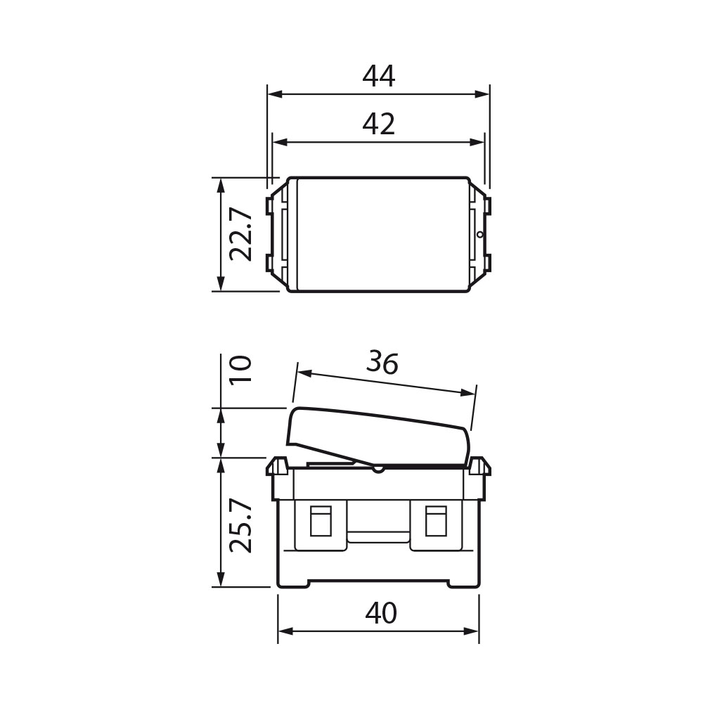 Công Tắc Panasonic WEG5004KH Dòng Wide Đảo Chiều_drawing