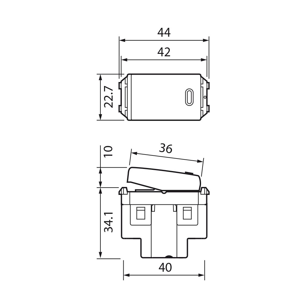 Công Tắc Panasonic WEG5141SW Dòng Wide 1 Chiều_drawing