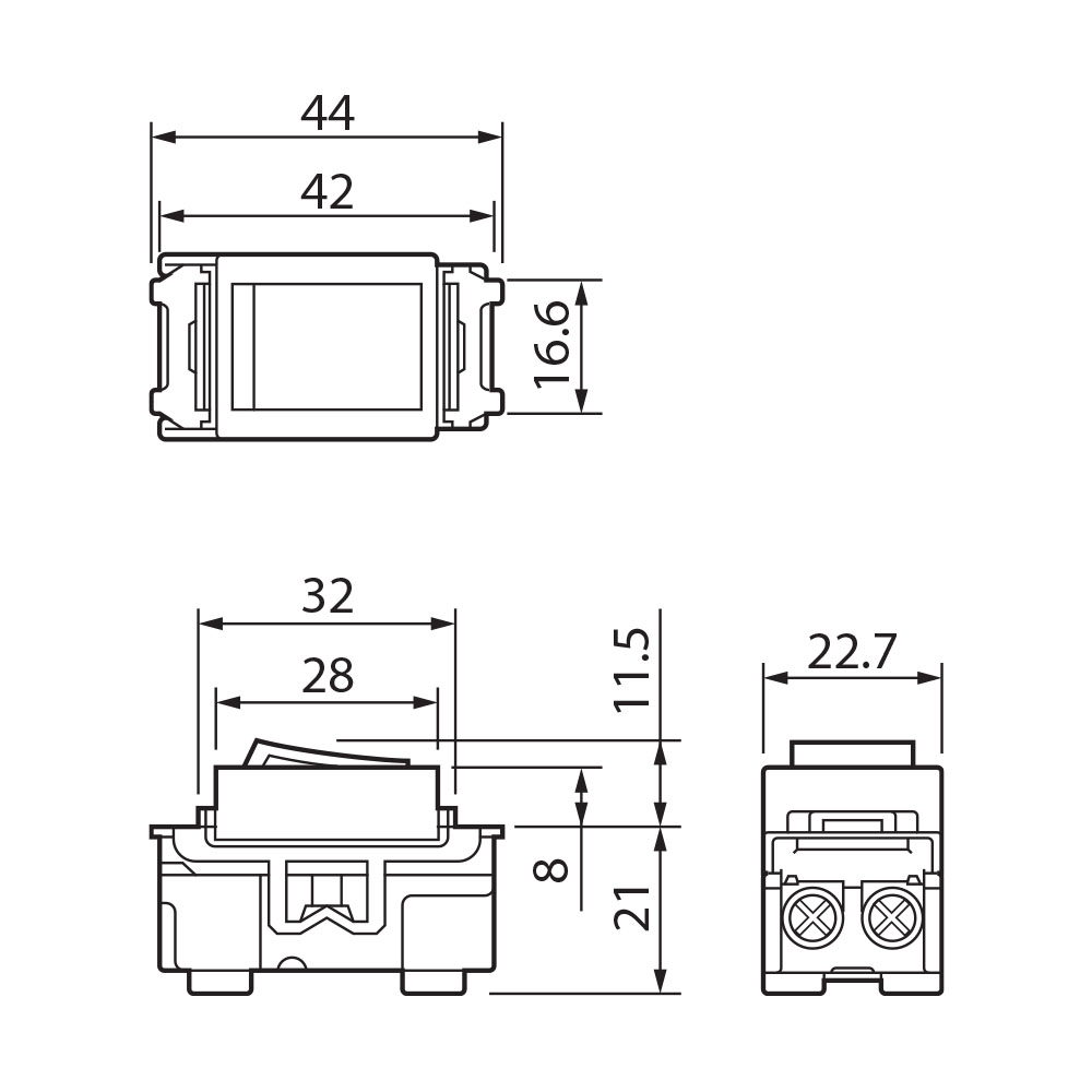 Công Tắc Panasonic WNG5004W-7 Dòng Full Color Đảo Chiều_drawing