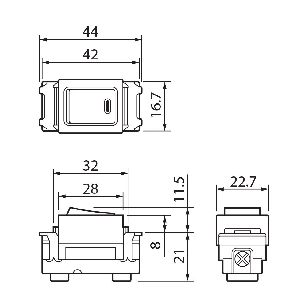 Công Tắc Panasonic WNV5001-7W 1 Chiều Full Color_drawing