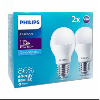 Bộ 2 Bóng Đèn LED ESS 11W E27 3000/6500K 230V Philips 929002299897