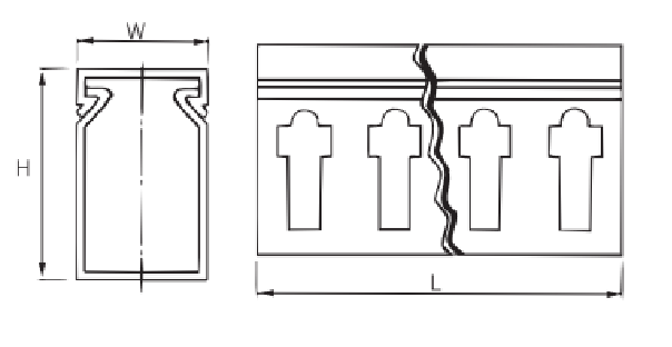 Nẹp Điện Lỗ Màu Xám Dài 2m 30x60 mm DONG-A DPD30X60_drawing
