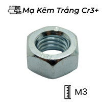 Tán Thép Mạ Kẽm Trắng Cr3+ 8.8 DIN934 M3