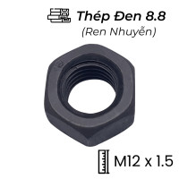 Tán Thép Đen 8.8 DIN934 M12x1.5 Ren Nhuyễn