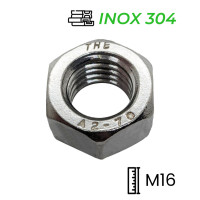 Tán Inox 304 DIN934 M16