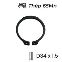 Phe Gài Trục Thép 65Mn DIN471 D34x1.5