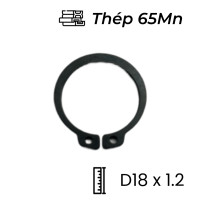 Phe Gài Trục Thép 65Mn DIN471 D18x1.2