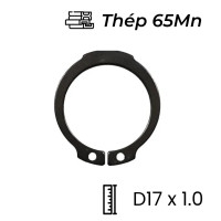 Phe Gài Trục Thép 65Mn DIN471 D17x1.0 (25Cái/Bịch)