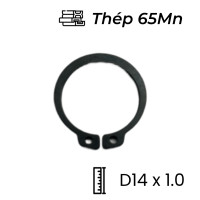 Phe Gài Trục Thép 65Mn DIN471 D14x1.0
