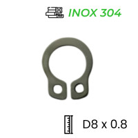 Phe Gài Trục Inox 304 DIN471 D8x0.8