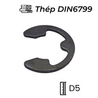 Phe Gài Trục Chữ E Thép DIN6799 D5 (10Cái/Bịch)