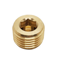 Ốc Nhét Nước Lục Giác Bằng Đồng Ren NPT 1