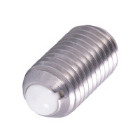 Vít Bi Nhún Thân Inox 304 - Bi Nhựa NBSS3 (Tải Trọng Siêu Nhẹ)