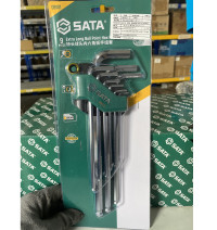 Bộ Cây Vặn Lục Giác Bi Loại Dài 9 Chi Tiết - Hệ Mét SATA 09101A