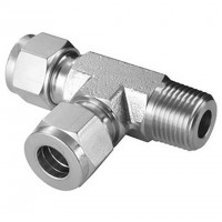 FD-LOK Male Run Tee OD 8 - 1/4 NPT Tube Fitting -TMT-SM8-NT4