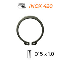 Phe Gài Trục Inox 420 DIN471 D15x1.0