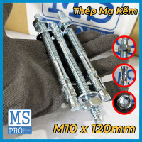 Tắc Kê Nở 3 Cánh Thép Mạ Kẽm M10x120