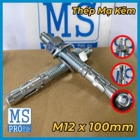 Tắc Kê Nở 3 Cánh Thép Mạ Kẽm M12x100