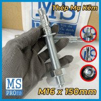 Tắc Kê Nở 3 Cánh Thép Mạ Kẽm M16x150